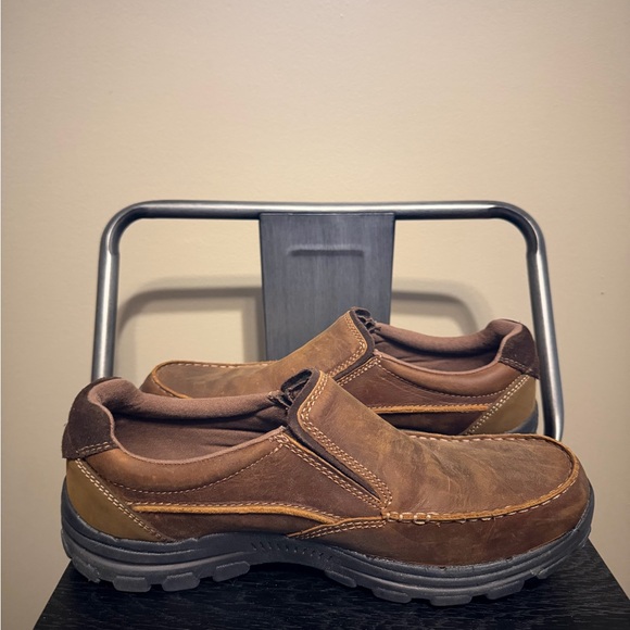 NOT AVAILABLE Brown Leather Slip On Shoes Men’s 9.5 Memory Foam main image 12
